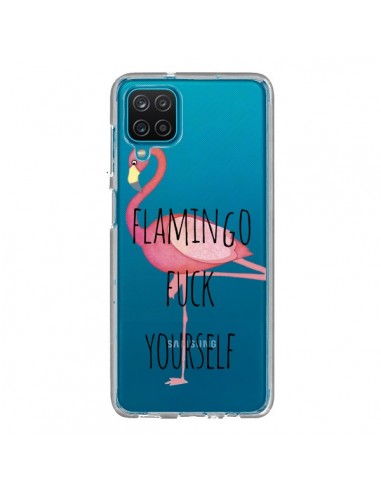 Coque Samsung Galaxy A12 et M12 Flamingo Fuck Transparente - Maryline Cazenave