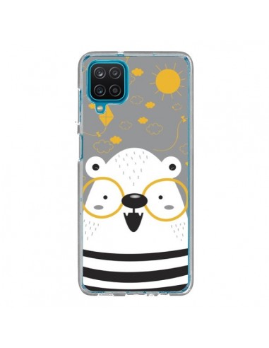 Coque Samsung Galaxy A12 et M12 Ours à lunettes - Maria Jose Da Luz