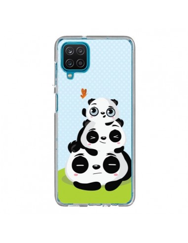 Coque Samsung Galaxy A12 et M12 Panda Famille - Maria Jose Da Luz