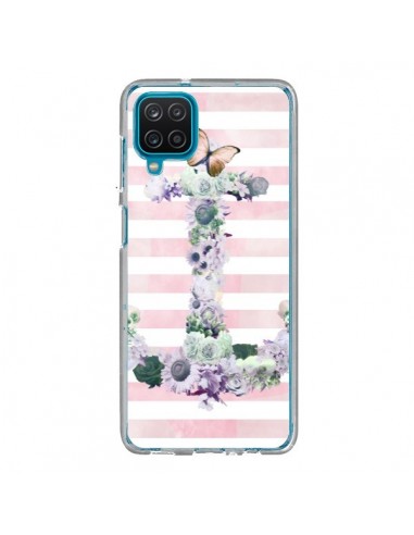 Coque Samsung Galaxy A12 et M12 Ancre Rose Fleurs Navire - Monica Martinez