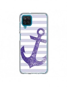 Coque Samsung Galaxy A12 et M12 Ancre Violet Navire -...