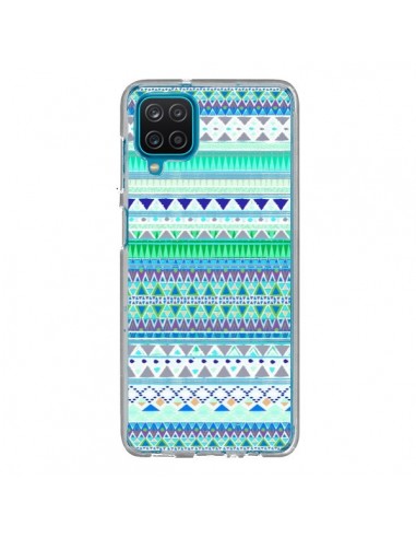 Coque Samsung Galaxy A12 et M12 Chenoa Bleu Azteque - Monica Martinez