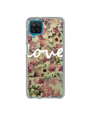 Coque Samsung Galaxy A12 et M12 Love Blanc Flower - Monica Martinez