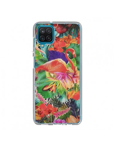 Coque Samsung Galaxy A12 et M12 Tropical Flamant Rose - Monica Martinez