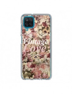 Coque Samsung Galaxy A12 et M12 Vintage Love Flower -...