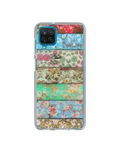 Coque Samsung Galaxy A12 et M12 Rococo Style Bois Fleur -...
