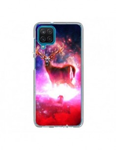 Coque Samsung Galaxy A12 et M12 Cosmic Deer Cerf Galaxy -...