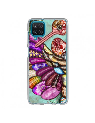 Coque Samsung Galaxy A12 et M12 Paon Multicolore Eco Bird - Maximilian San