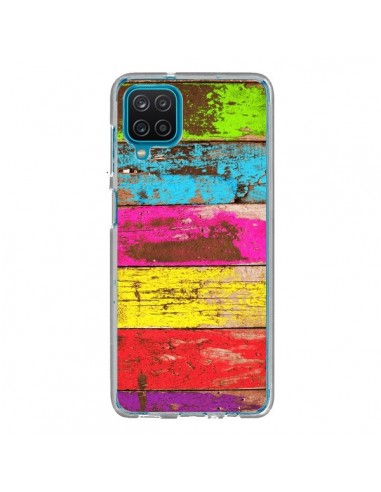 Coque Samsung Galaxy A12 et M12 Bois Coloré Vintage - Maximilian San