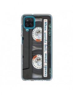 Coque Samsung Galaxy A12 et M12 Cassette Words K7 -...