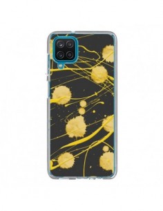 Coque Samsung Galaxy A12 et M12 Gold Splash Peinture Art...