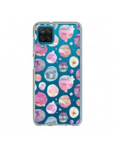 Coque Samsung Galaxy A12 et M12 Big Watery Dots Pink -...