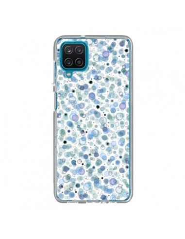 Coque Samsung Galaxy A12 et M12 Cosmic Bubbles Blue - Ninola Design