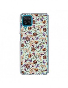 Coque Samsung Galaxy A12 et M12 Dry Blue Flowers - Ninola...