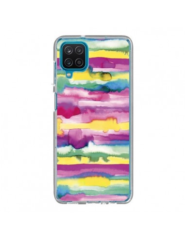 Coque Samsung Galaxy A12 et M12 Gingham Vichy Pink - Ninola Design