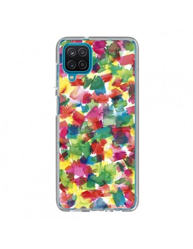 Coque Samsung Galaxy A12 et M12 Speckled Watercolor Blue - Ninola Design