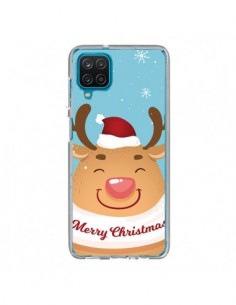 Coque Samsung Galaxy A12 et M12 Renne de Noël Merry...