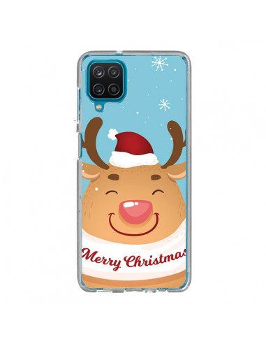 Coque Samsung Galaxy A12 et M12 Renne de Noël Merry Christmas - Nico