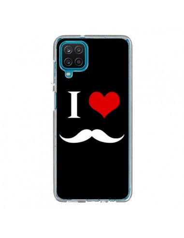 Coque Samsung Galaxy A12 et M12 I Love Moustache - Nico