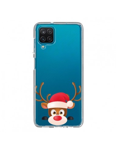 Coque Samsung Galaxy A12 et M12 Renne de Noël transparente - Nico