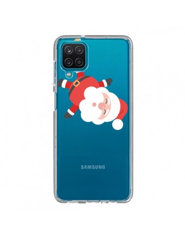 Coque Samsung Galaxy A12 et M12 Père Noël et sa Guirlande transparente - Nico