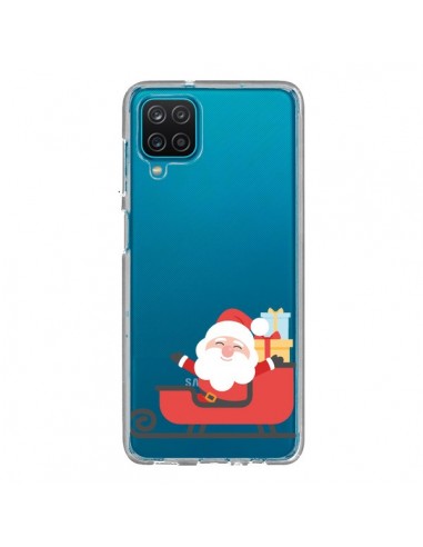 Coque Samsung Galaxy A12 et M12 Père Noël et son Traineau transparente - Nico
