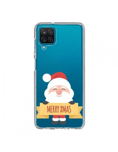 Coque Samsung Galaxy A12 et M12 Père Noël Merry Christmas transparente - Nico