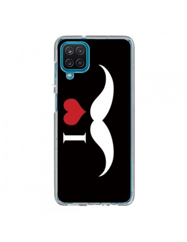 Coque Samsung Galaxy A12 et M12 I Love Moustache - Nico