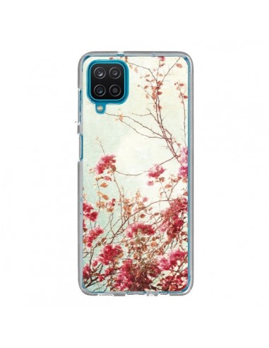 Coque Samsung Galaxy A12 et M12 Fleur Vintage Rose - Nico