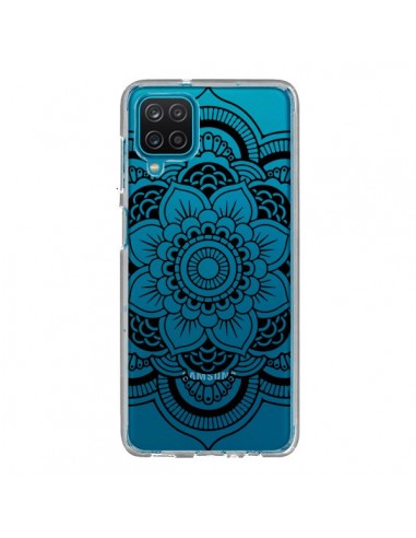 Coque Samsung Galaxy A12 et M12 Mandala Noir Azteque Transparente - Nico