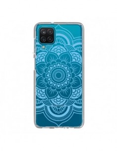 Coque Samsung Galaxy A12 et M12 Mandala Bleu Azteque...
