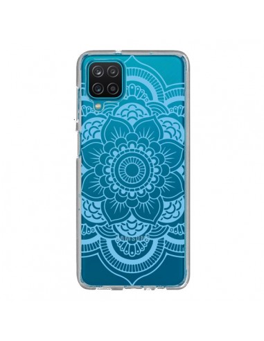 Coque Samsung Galaxy A12 et M12 Mandala Bleu Azteque Transparente - Nico