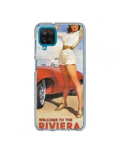 Coque Samsung Galaxy A12 et M12 Welcome to the Riviera Vintage Pin Up - Nico
