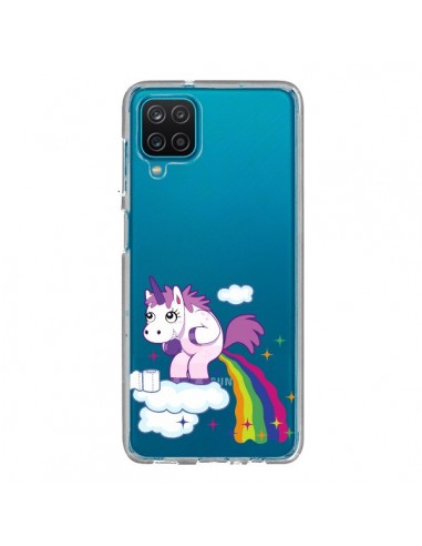 Coque Samsung Galaxy A12 et M12 Licorne Caca Arc en Ciel Transparente - Nico