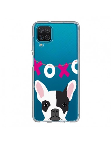 Coque Samsung Galaxy A12 et M12 Bulldog Français XoXo Chien Transparente - Pet Friendly