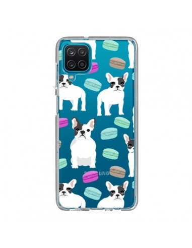 Coque Samsung Galaxy A12 et M12 Chiens Bulldog Français Macarons Transparente - Pet Friendly