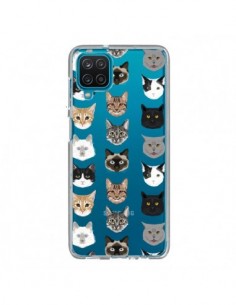 Coque Samsung Galaxy A12 et M12 Chats Transparente - Pet...