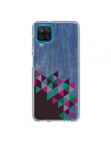 Coque Samsung Galaxy A12 et M12 Wood Bois Azteque Triangles Archiwoo - Pura Vida