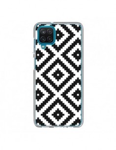 Coque Samsung Galaxy A12 et M12 Diamond Chevron Black and...