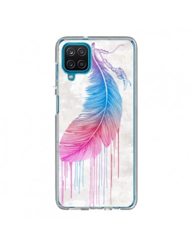 Coque Samsung Galaxy A12 et M12 Plume arc-en-ciel - Rachel Caldwell