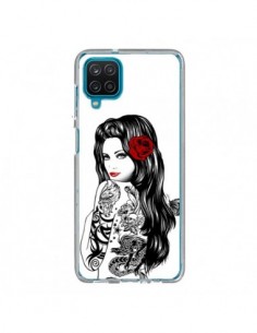 Coque Samsung Galaxy A12 et M12 Tattoo Girl Lolita -...