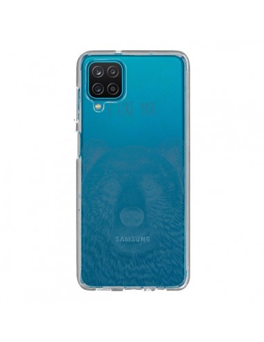 Coque Samsung Galaxy A12 et M12 I Love You Bear Ours Ourson Transparente - Rachel Caldwell