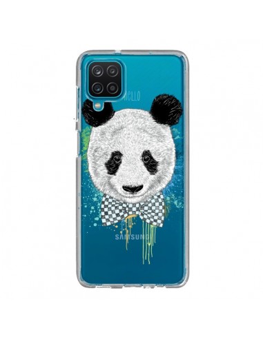 Coque Samsung Galaxy A12 et M12 Panda Noeud Papillon Transparente - Rachel Caldwell