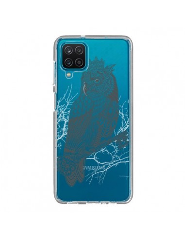 Coque Samsung Galaxy A12 et M12 Owl King Chouette Hibou Roi Transparente - Rachel Caldwell