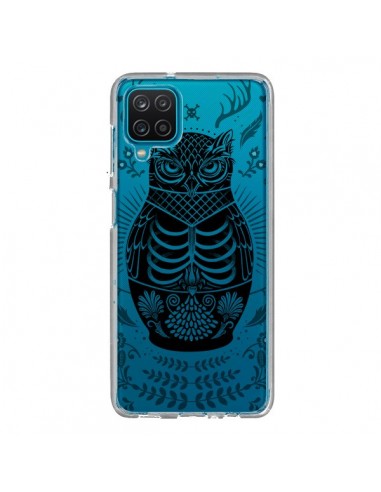 Coque Samsung Galaxy A12 et M12 Owl Chouette Hibou Squelette Transparente - Rachel Caldwell