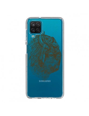 Coque Samsung Galaxy A12 et M12 Buffalo Bison Transparente - Rachel Caldwell