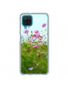 Coque Samsung Galaxy A12 et M12 Fleurs Roses Champ - R...