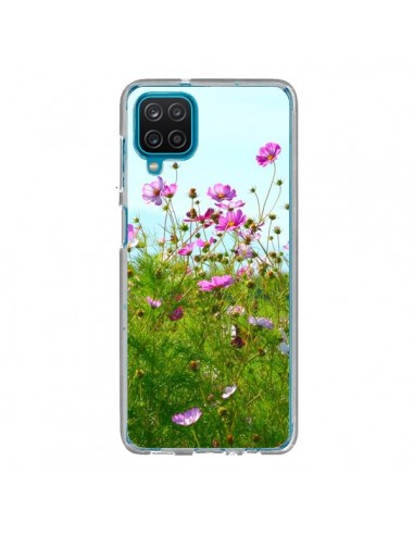 Coque Samsung Galaxy A12 et M12 Fleurs Roses Champ - R Delean