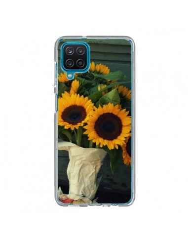 Coque Samsung Galaxy A12 et M12 Tournesol Bouquet Fleur - R Delean