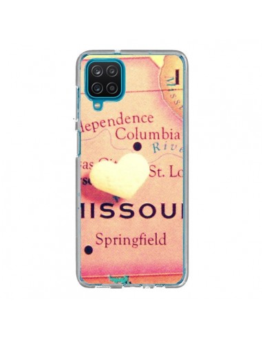 Coque Samsung Galaxy A12 et M12 Carte Map Missouri Coeoeur - R Delean